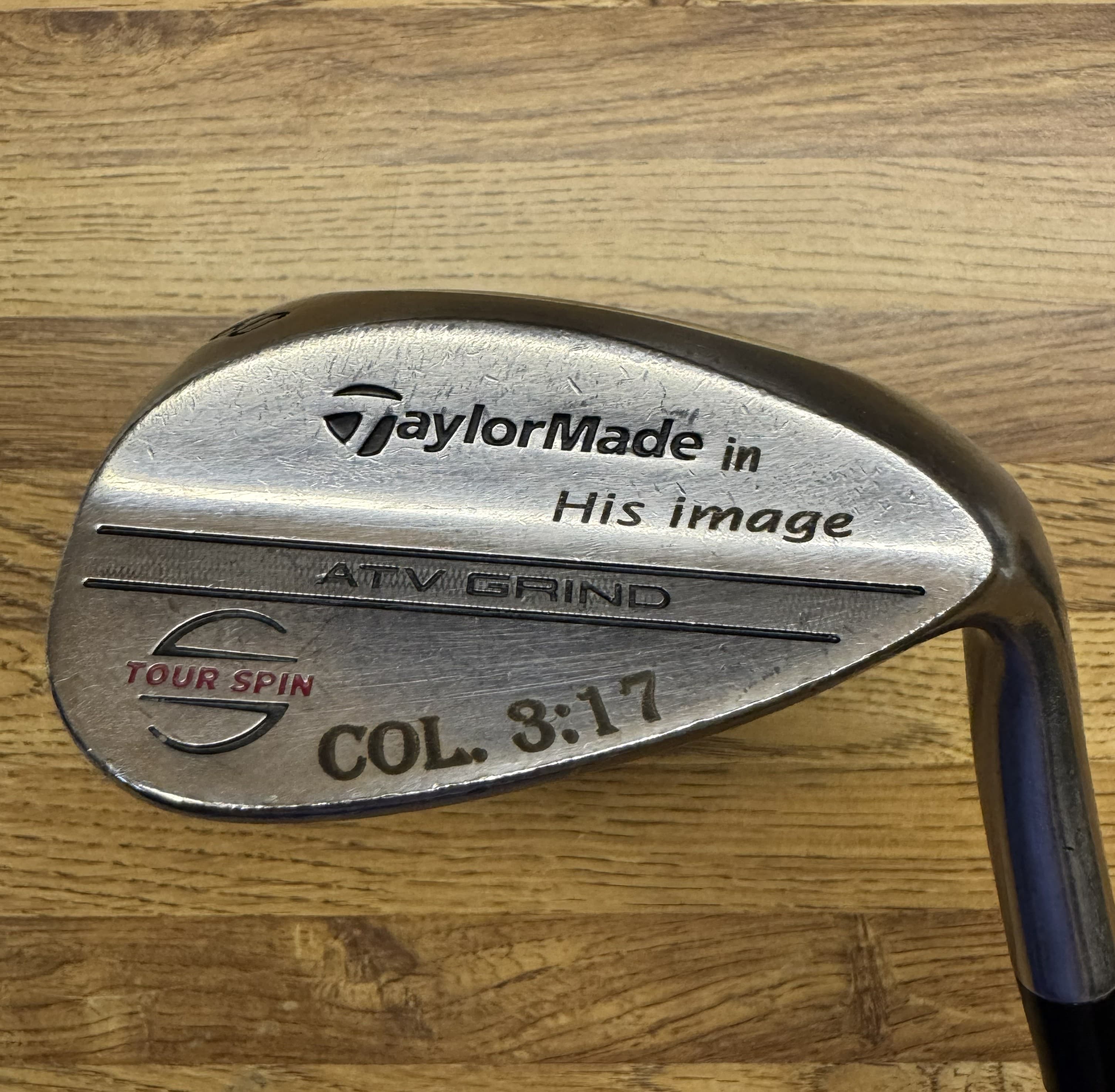 Faith-inspired personalized TaylorMade golf wedge